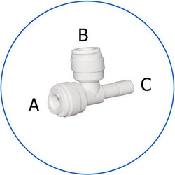 Aqua Filter AQ-A4SRT4-W Tee Σύνδεσμος Ασφαλείας Ταφ In-line