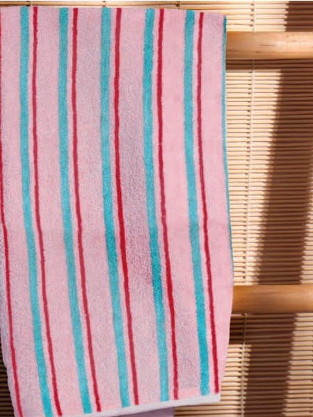 Palamaiki Σετ Πετσέτες (30X50, 50X90, 70X140) STRIP PINK Ροζ