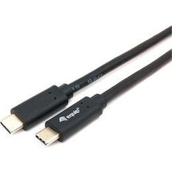 Equip USB 3.2 Cable USB-C male - USB-C 60W PD Μαύρο 0.5m 128348