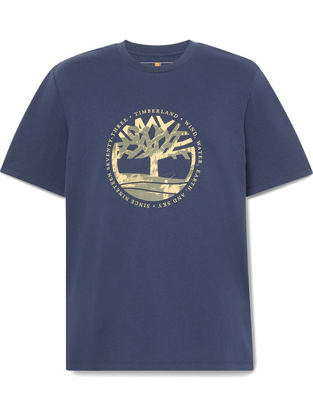 TIMBERLAND T-SHIRT TREE LOGO LAKE HOUSE ΜΠΛΕ