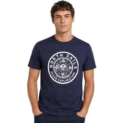 North Sails - Ανδρικό T-shirt Κοντομάνικο Regular Fit 996025-000-0802 Μπλε Σκούρο