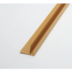 Estiatherm F-προφίλ για πλαστικές επενδύσεις PVC Ραμποτέ Light Brown, 3000mm x 7-8 mm