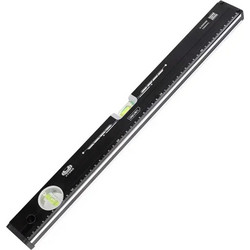 DELI αλφάδι DL290500B με 2 μάτια & χάρακα, 50cm