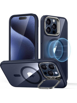 ESR Classic Hybrid with Stash Stand HaloLock MagSafe Θήκη Clear Blue (iPhone 15 Pro)