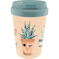 Chic Mic Ποτήρι Bamboo με Καπάκι Easy Friends 350ml