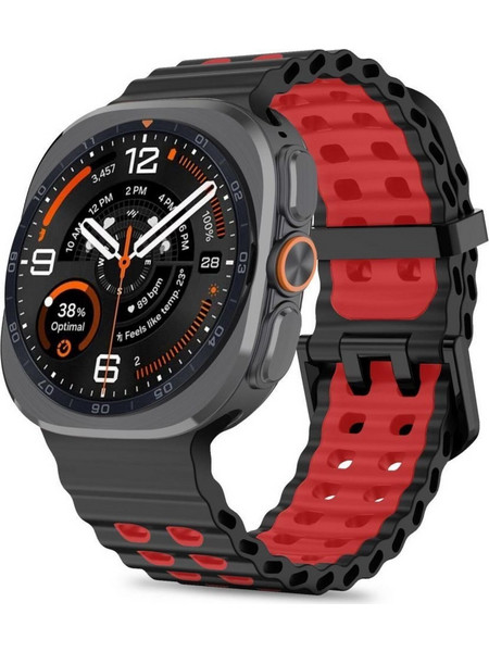 Tech-Protect Iconband Pro Λουράκι Σιλικόνης Black / Red (Samsung Galaxy Watch Ultra 2 / 1)