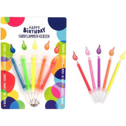 Trendhaus Κεριά Happy Birthday Coloured Flame (Σετ 5 Τεμαχίων)