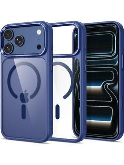 Tech-Protect Magmat MagSafe CC Θήκη Transparent Navy Blue (iPhone 18 Pro Max / 17 Pro Max)
