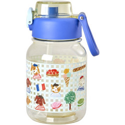 Rice Paris Print Παιδικό Παγούρι Πλαστικό Μπλε 700ml