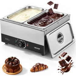 VEVOR Μηχανή Τήξης Σοκολάτας 2 Δοχείων 8,2 kg, 1200W QKLRHLXCGKFDJ4XNN001V2