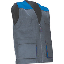 Ελαφρύ Γιλέκο Εργασίας THUNDER Valento Cement Grey-Royal Blue