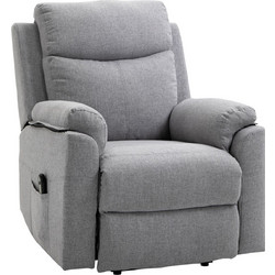 HOMCOM Πολυθρόνα Relax Ανακλινόμενη Γκρι 713-094V90