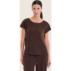 Gerry Weber γυναικείο Τ-shirt με ανάγλυφο ύφασμα - N71951706038 Καφέ