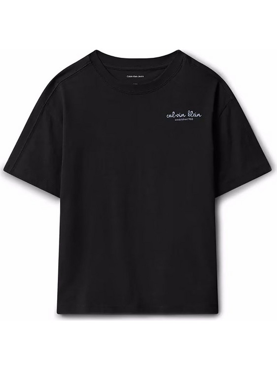 Calvin Klein Jeans Wave Chest Artwork Tee SS Παιδικό T-Shirt Κοντομάνικο Μαύρο LVCKTJA45B-8Y-16Y-BEH