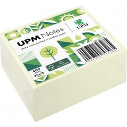 UPM NOTES EXTRA STRONG ΧΑΡΤΑΚΙΑ ΚΥΒΟΣ ΚΙΤΡΙΝΟΣ 75X75MM 400Φ