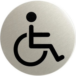 520 Σήμανση Inox WC ΑμεΑ 8εκ