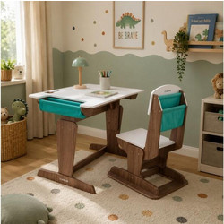 KidKraft Παιδικό Γραφείο Grow Together με ρυθμιζόμενο ύψος και διαστάσεις 110x55.25x65cm