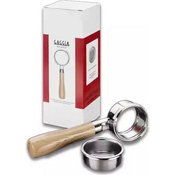 Gaggia Bottomless Portafilter - Stainless Steel & Ash Wood