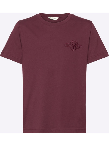 GANT ΜΠΛΟΥΖΑ ΚΜ REG TONAL SHIELD SS T-SHIRT 3GW4202589-667 Bordeux