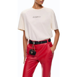 PINKO STREPITOSO T-SHIRT JERSEY LOGO 105526A3KJ-CL4 Biege