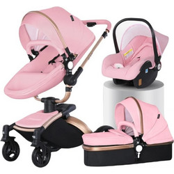 Agape Καρότσι Μωρού 3 σε 1 Pink