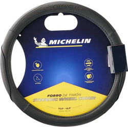 Michelin Κάλυμμα Τιμονιού Μαύρο με Μαύρη Ραφή 36,8 - 39,4cm - WML-1003-N