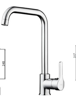 Tema Sigma 61073 Chrome - Μπαταρία Κουζίνας