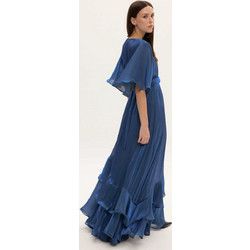 Ciel Concept Fall For You Long Ruffle Maxi Φόρεμα Μπλε