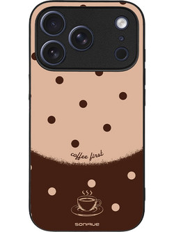 Sonique Delulu Polka Era Series Θήκη Coffee First (iPhone 17 Pro)