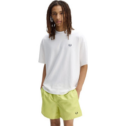 Fred Perry Ανδρική Μπλούζα Back Print Laurel Wreath T-Shirt M2474-129 Snow White - Λευκό