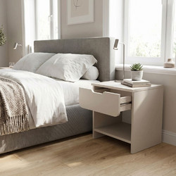 Κομοδίνο Mida Megapap χρώμα sandstone 45x40x52εκ. - MEGAPAP