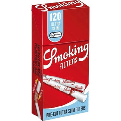 Φιλτράκια SMOKING Red Pre-Cut 5,7mm ultra slim 120 φίλτρα - 1 τεμάχιο 8414755018399