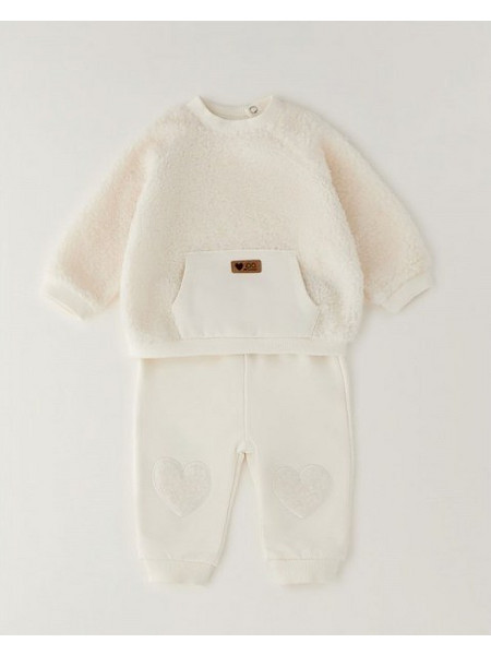 IDO TWO PIECES JOGGING SUIT - 4.H113/00 - ΚΟΡΙΤΣΙ - MILK