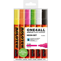 ΜΑΡΚΑΔΟΡΟΙ MOLOTOW ONE4ALL 227HS 4mm (σετ 6 τεμ.) NEON
