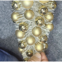 ΧΡΥΣΟ ΔΕΝΔΡΑΚΙ ΜΕ ΧΡΥΣΕΣ ΜΠΑΛΕΣ ΣΕ GLITTER ΧΡΥΣΗ ΒΑΣΗ ΜΕΤΑΛΛΙΚΗ Φ17Χ50ΕΚ