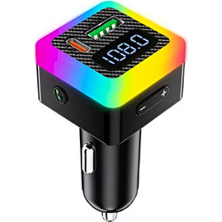 FM Transmitter Αυτοκινήτου Bluetooth MP3 με RGB Φωτισμό M42