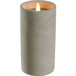 Κερί Led Σε Δοχείο Silenzio 043854L 15x8cm Grey Leonardo Γυαλί
