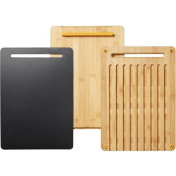 Επιφάνειες Κοπής Fiskars 1057550 Rectangular Bamboo, Plastic Bamboo, Black