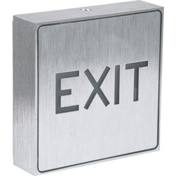 Φωτιστικό Αλουμινίου LED Εξόδου EXIT - 1W AC 220-240V με Επαναφορτιζόμενη Μπαταρία - Μ11 x Π11 x Υ3cm - Πράσινο