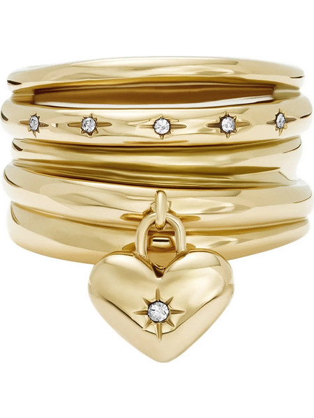 Fossil Sadie All My Love Γυναικείο Δαχτυλίδι Καρδιά από Ατσάλι Επιχρυσωμένο JF04834710