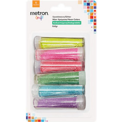 Χρυσόσκονη Metron Craft 6gr x 6τμχ neon χρώματα