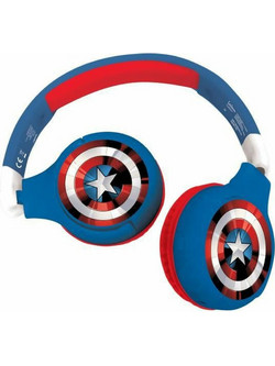 Lexibook Avengers HPBT010AV Ασύρματα Bluetooth Παιδικά Ακουστικά Over Ear Blue Red