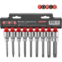 ΚΑΡΥΔΑΚΙΑ ΑΛΛΕΝ TORX 1/2 ΜΑΚΡΙΑ ΣΕΤ 9ΤΕΜ. FORCE (40913L)