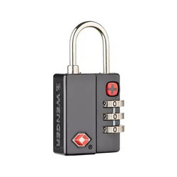 T/G WENGER TRAVEL SENTRY APPROVED COMBINATION LOCK, BLACK (R )