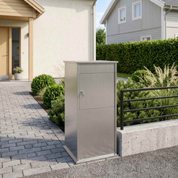 vidaXL γραμματοκιβώτιο Ασημί 50 x 52 x 100 cm Ανοξείδωτο Ατσάλι
