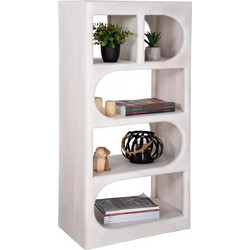 ΡΑΦΙΕΡΑ ΚΟΜΜΟ HANDYR ΜΑΣΙΦ ΞΥΛΟ MANGO ΛΕΥΚΟ 60x35x120