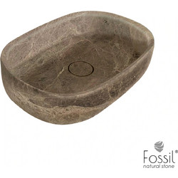 Fossil Dune Επικαθήμενος Νιπτήρας Μπάνιου Μαρμάρινος 55x38cm Καφέ 517-DSB55-523