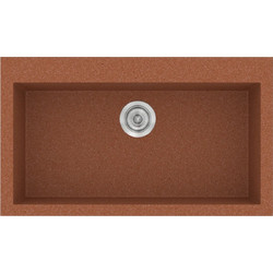 Sanitec Classic 333 Υποκαθήμενος Νεροχύτης Γρανίτη Ματ Granite Terracotta 79x50cm