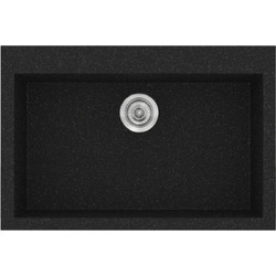 Sanitec Classic 338 Υποκαθήμενος Νεροχύτης Γρανίτη Ματ Granite Black 70x50cm