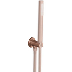 Cora IN101 Rose Gold Brushed PVD - Επίτοιχη παροχή νερού με στήριγμα τηλεφώνου